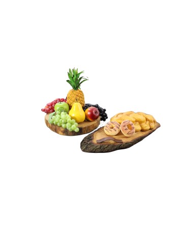 Eliptyczna Taca Dębowa ◍ 40-45 cm ◍ Uchwyty Z Naturalnej Skóry - product 2