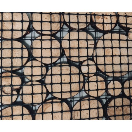 Panel ogrodowy na ścieżkę ▪ Okrągłe plastry drewna z korą