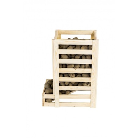 Drewniany regał na warzywa RZ01 - Naturalny