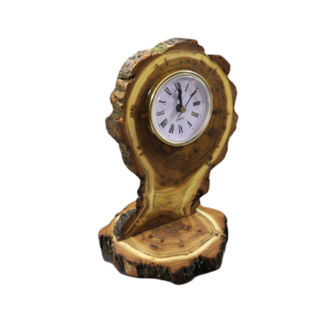 Ozdobny Zegar Stojący ◍ Drewno Akacjowe ◍ Unikat