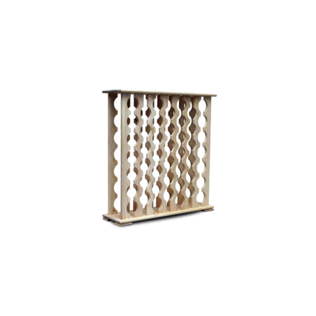 Stojak Kolumnowy ● 46 butelek ● Naturalny ▪ Sosnowy ● RW-12-7X8