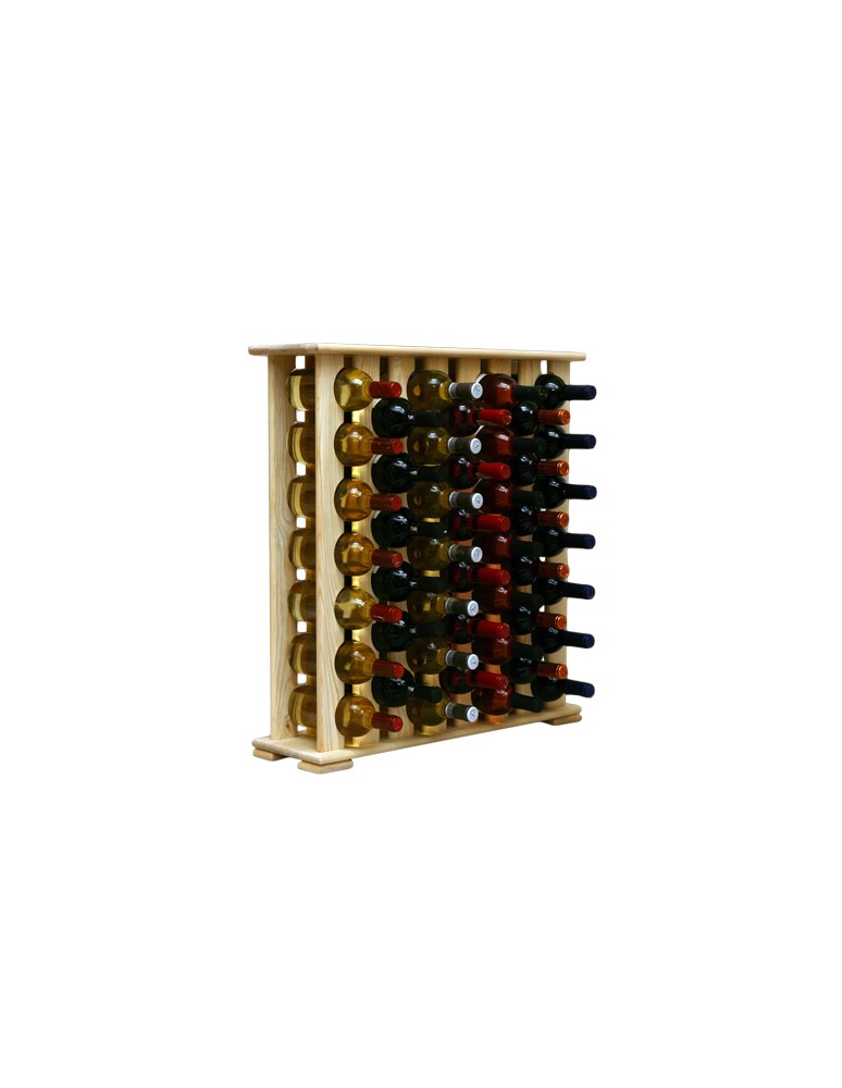 Seria RW-12 - Stojak Kolumnowy ● 46 butelek ● Naturalny ▪ Sosnowy ● RW-12-7X8 - produkt MODO24.PL 1