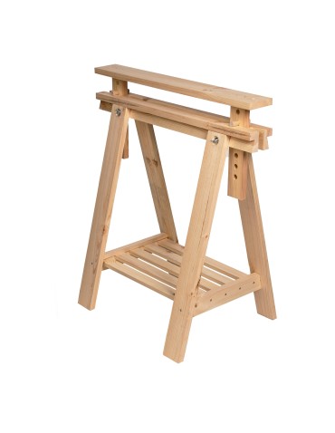 Koziołki Warsztatowe - Regulowany Koziołek Warsztatowy Z Drewna Sosnowego - 1 sztuka - product 4