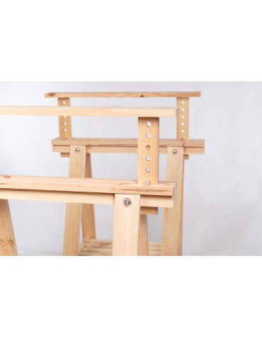 Koziołki Warsztatowe - Regulowany Koziołek Warsztatowy Z Drewna Sosnowego - 1 sztuka - product 9