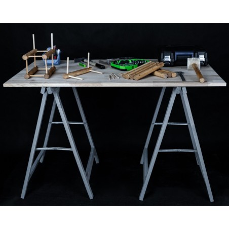 Warsztatowa Kobyłka Składana W Kolorze Szarym - 1 sztuka