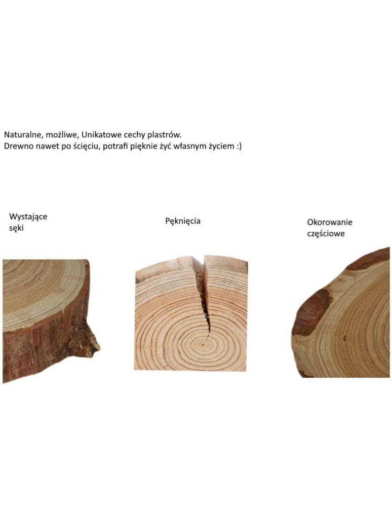 Plastry Okrągłe - Plaster drewna - fi 20-25 cm - Sosna II, gr 3,0 cm - product MODO24.PL 6