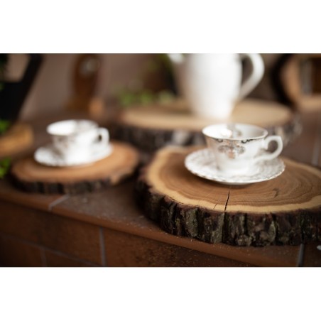 Podkładki Na Stół ◎ Czeremcha  ◎ Olejowane ◎ ø 9-12 cm ◎ 2 sztuki