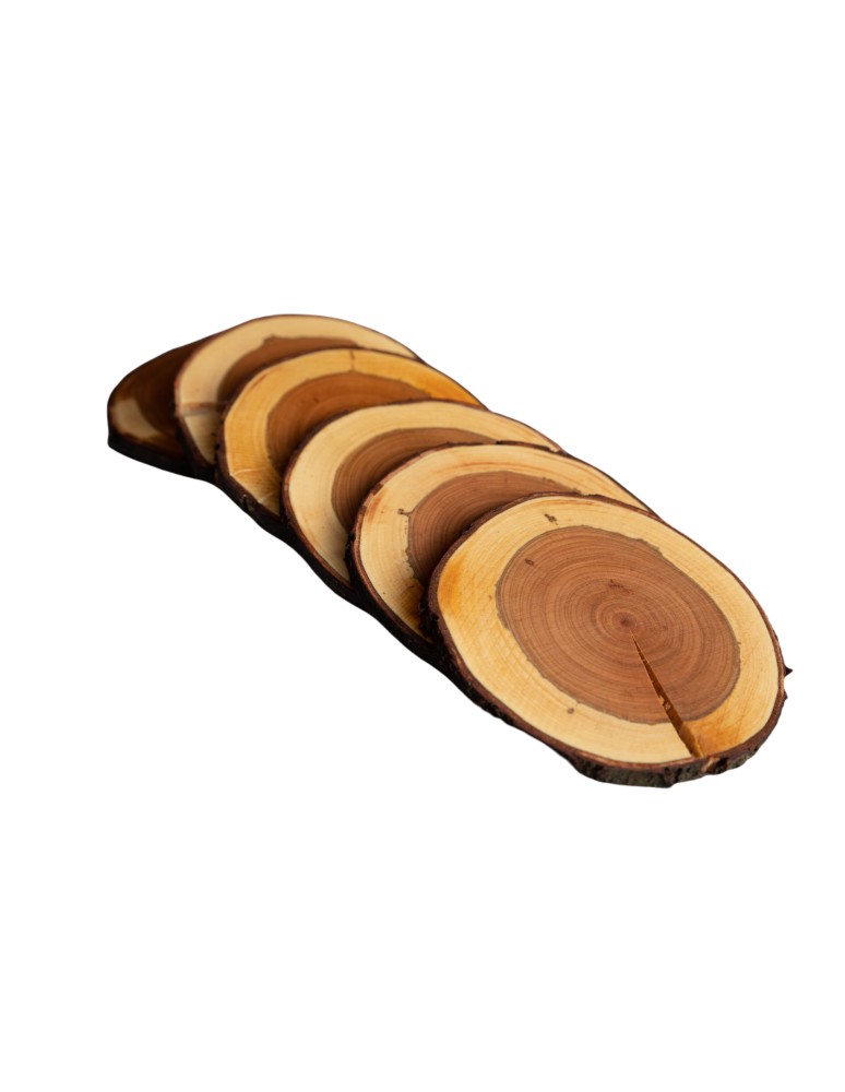 Zestawy Podkładek Na Stół - Podkładki Na Stół ◎ Czeremcha ◎ Olejowane ◎ ø 9-12 cm ◎ 6 sztuk - product MODO24.PL 2