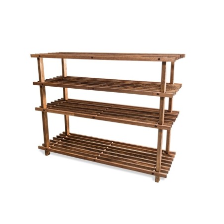 Drewniany stojak na buty 4 poziomy RBO-4 Brązowy