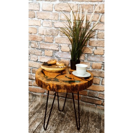 Stolik Tarasowy ⭖ Emerald Fractals ⭖ Wood & Resin ⭖ 144801