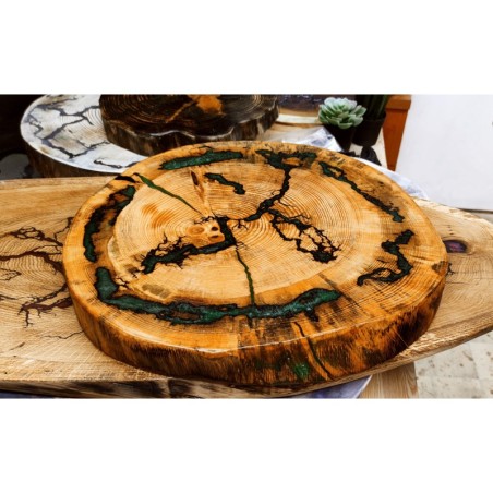 Stolik Tarasowy ⭖ Emerald Fractals ⭖ Wood & Resin ⭖ 144801