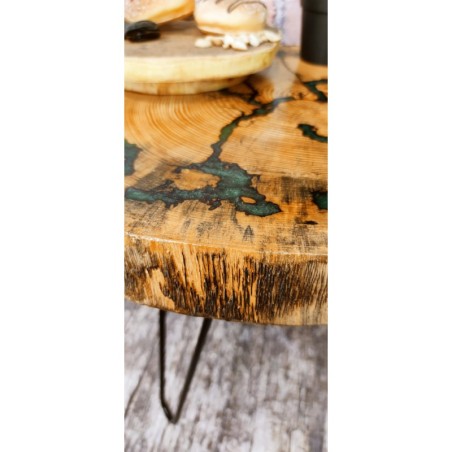 Stolik Tarasowy ⭖ Emerald Fractals ⭖ Wood & Resin ⭖ 144801