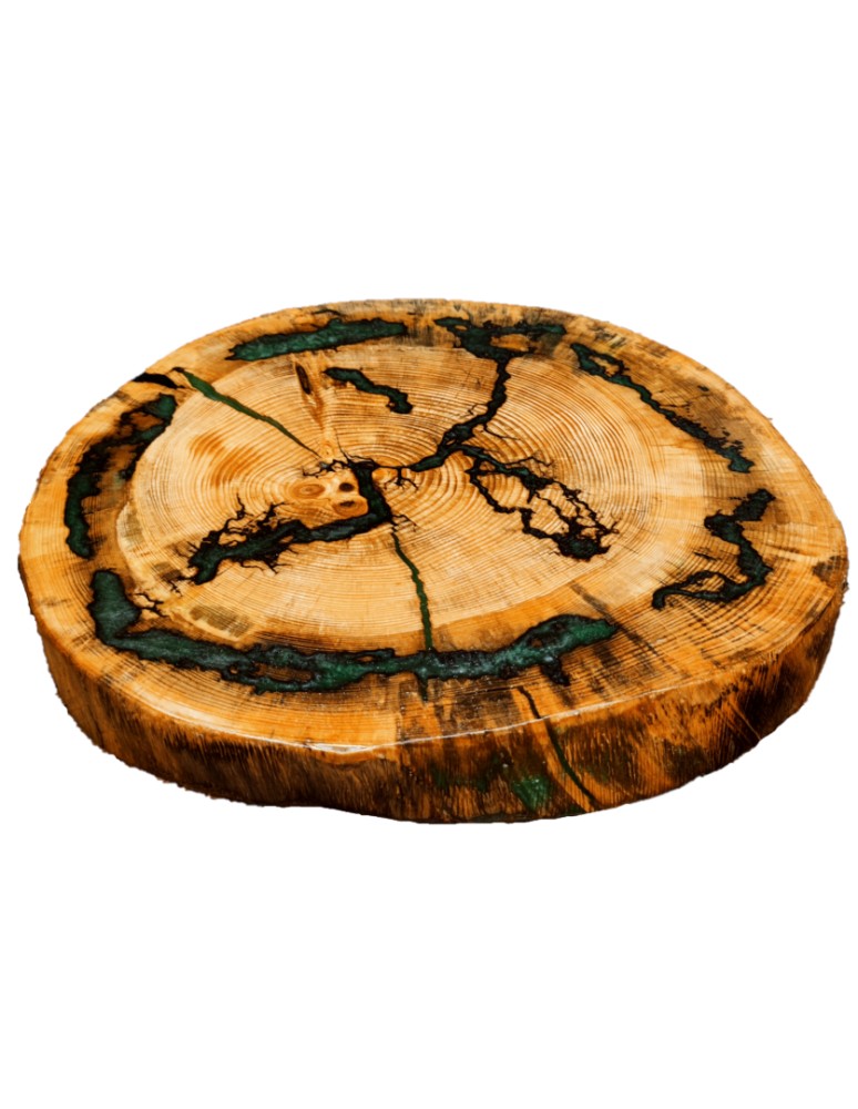 Stoły Marki Wood&Resin - Stolik Tarasowy ⭖ Emerald Fractals ⭖ Wood & Resin ⭖ 144801 - product MODO24.PL 4