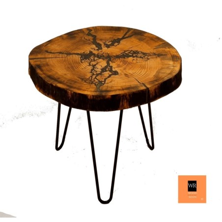 Stolik Tarasowy ⭖ Emerald Fractals ⭖ Wood & Resin ⭖ 144801