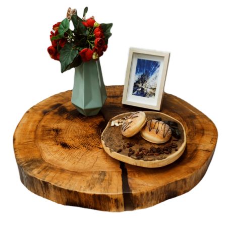 Stolik Okrągły ⭖ Lavender Moon ⭖ Wood & Resin ⭖ 154904