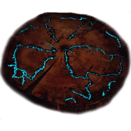 Stolik Fluorescencyjny ⭖ Lunar Rivers ⭖ Wood & Resin ⭖ 110003