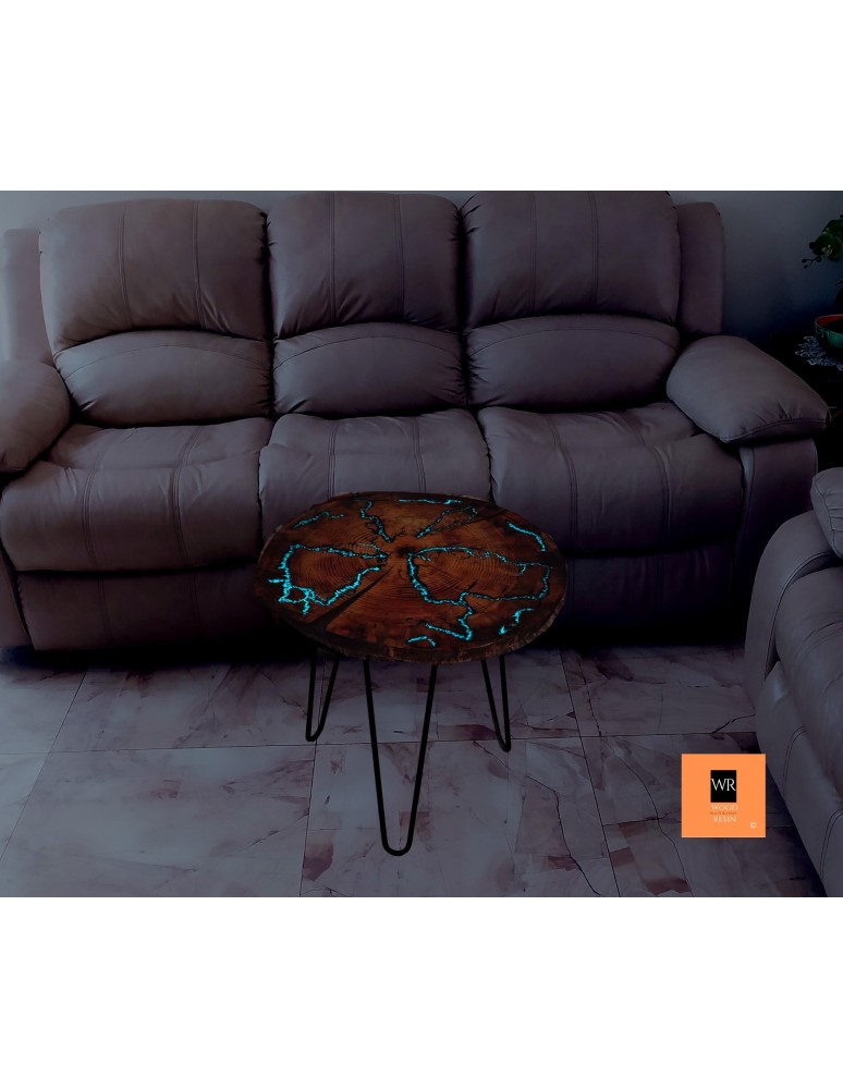 Stoły Marki Wood&Resin - Stolik Fluorescencyjny ⭖ Lunar Rivers ⭖ Wood & Resin ⭖ 110003 - product MODO24.PL 2