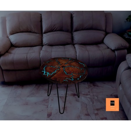 Stolik Fluorescencyjny ⭖ Lunar Rivers ⭖ Wood & Resin ⭖ 110003