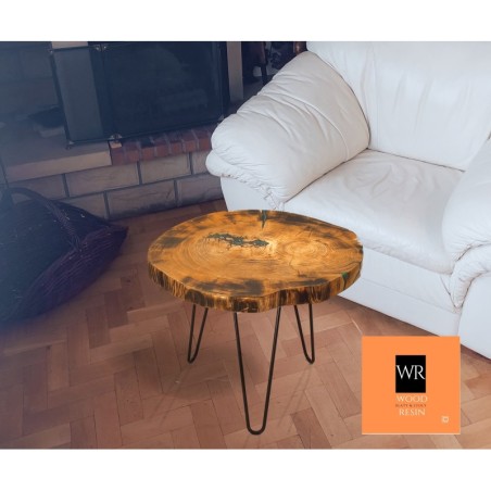 Stolik lub Blat ⭖ Sapphire Fields ⭖ Wood & Resin ⭖ Unikat 160734