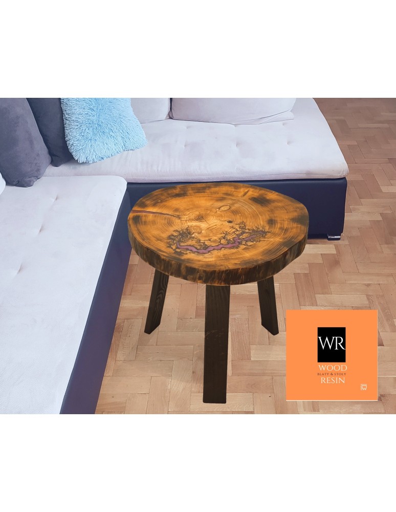 Stoły Marki Wood&Resin - Stolik lub Blat ⭖ Heather Pearl ⭖ Wood & Resin ⭖ Unikat 160113 - product MODO24.PL 2