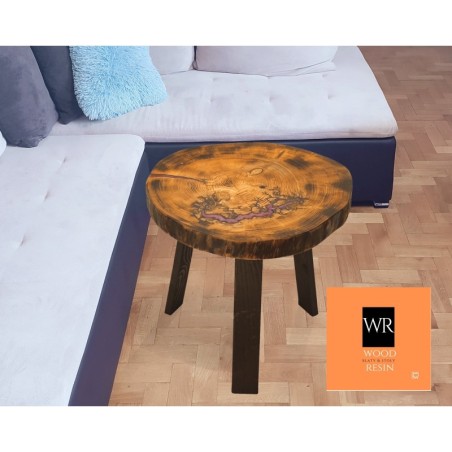 Stolik lub Blat ⭖ Heather Pearl ⭖ Wood & Resin ⭖ Unikat 160113