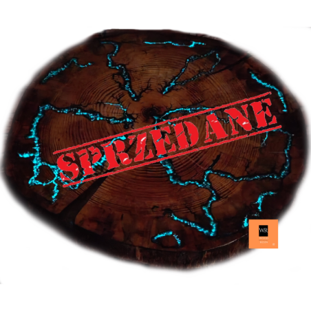 Stolik Fluorescencyjny ⭖ Lunar Rivers ⭖ Wood & Resin ⭖ 110003