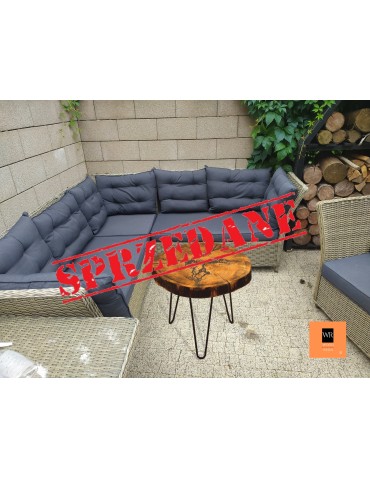 Stolik Tarasowy ⭖ Emerald Fractals ⭖ Wood & Resin ⭖ 144801