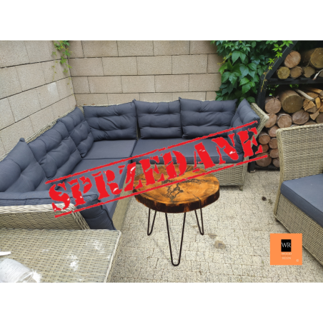 Stolik Tarasowy ⭖ Emerald Fractals ⭖ Wood & Resin ⭖ 144801