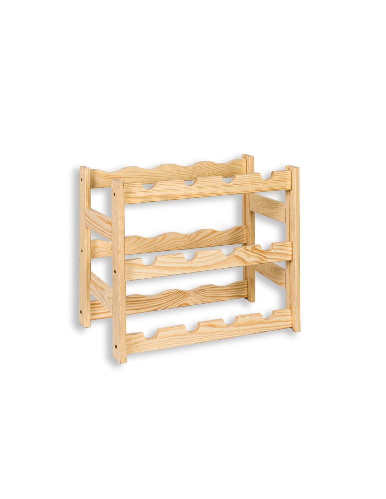 Otwarte regały alkoholowe RW-1 - Sosnowy regał na wino RW-1-12 ▪ Naturalne drewno - product MODO24.PL 2