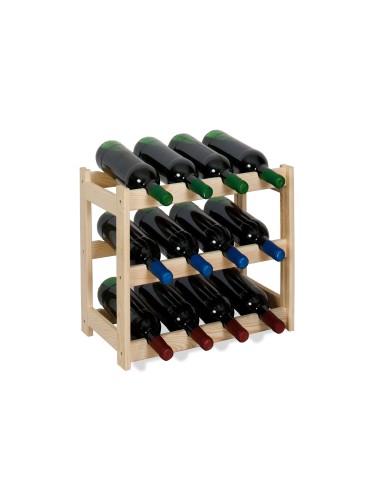 Sosnowy regał na wino RW-1-12 ▪ Naturalne drewno