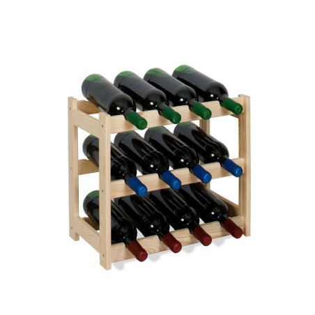 Sosnowy regał na wino RW-1-12 ▪ Naturalne drewno