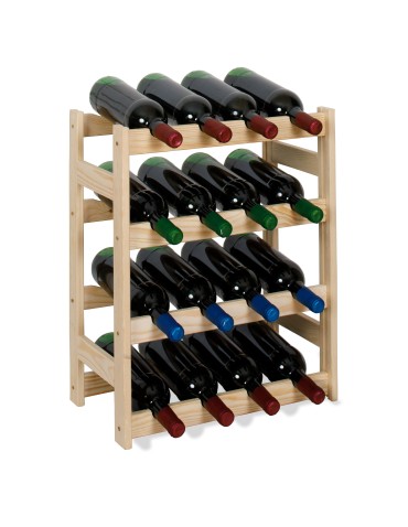 Sosnowy regał na wino RW-1-16 ▪ Naturalne drewno