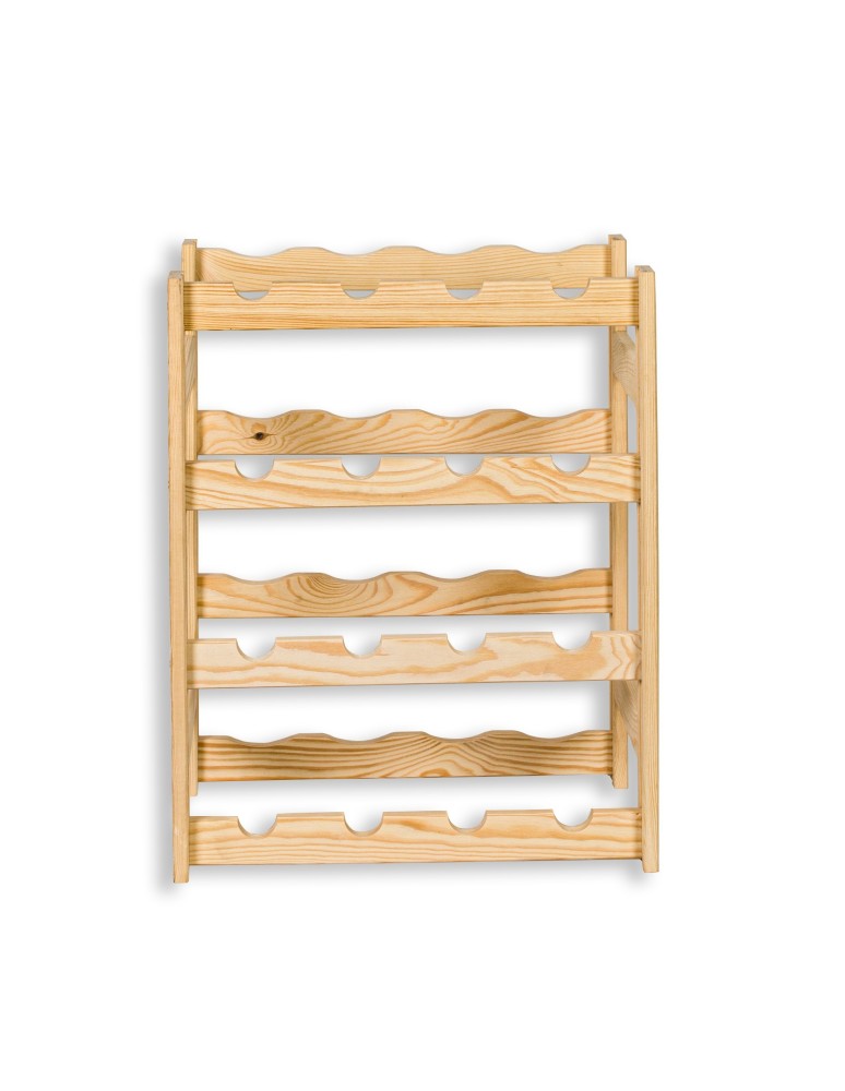 Otwarte regały alkoholowe RW-1 - Sosnowy regał na wino RW-1-16 ▪ Naturalne drewno - product MODO24.PL 2