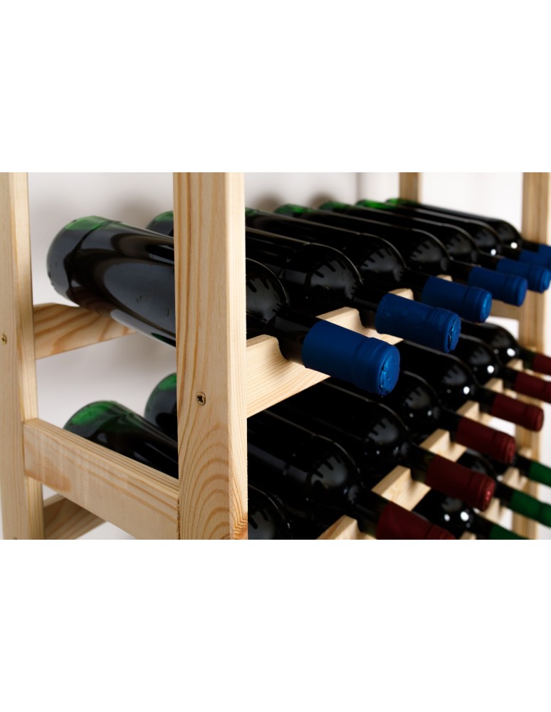 Otwarte regały alkoholowe RW-1 - Sosnowy regał na wino RW-1-16 ▪ Naturalne drewno - product MODO24.PL 4