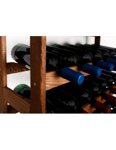 Otwarte regały alkoholowe RW-1 - Sosnowy regał na wino RW-1-16 ▪ W kolorze brązowym - product 5