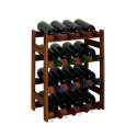 Sosnowy regał na wino RW-1-16 ▪ W kolorze brązowym