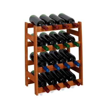Sosnowy regał na wino RW-1-16 ▪ W kolorze olchy