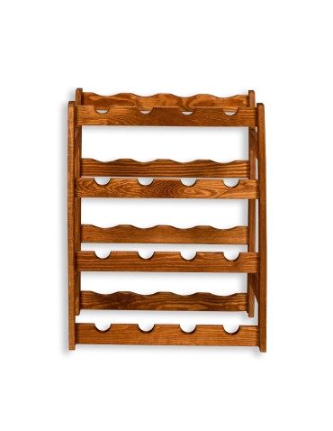 Sosnowy regał na wino RW-1-16 ▪ W kolorze olchy - product 2