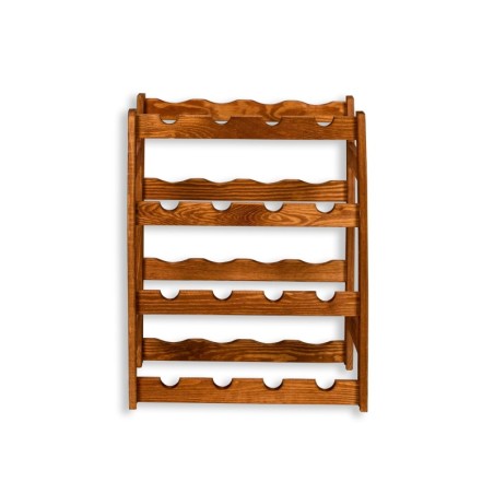 Sosnowy regał na wino RW-1-16 ▪ W kolorze olchy