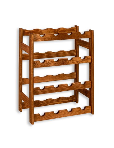 Otwarte regały alkoholowe RW-1 - Sosnowy regał na wino RW-1-16 ▪ W kolorze olchy - product 3