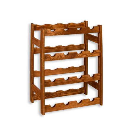 Sosnowy regał na wino RW-1-16 ▪ W kolorze olchy