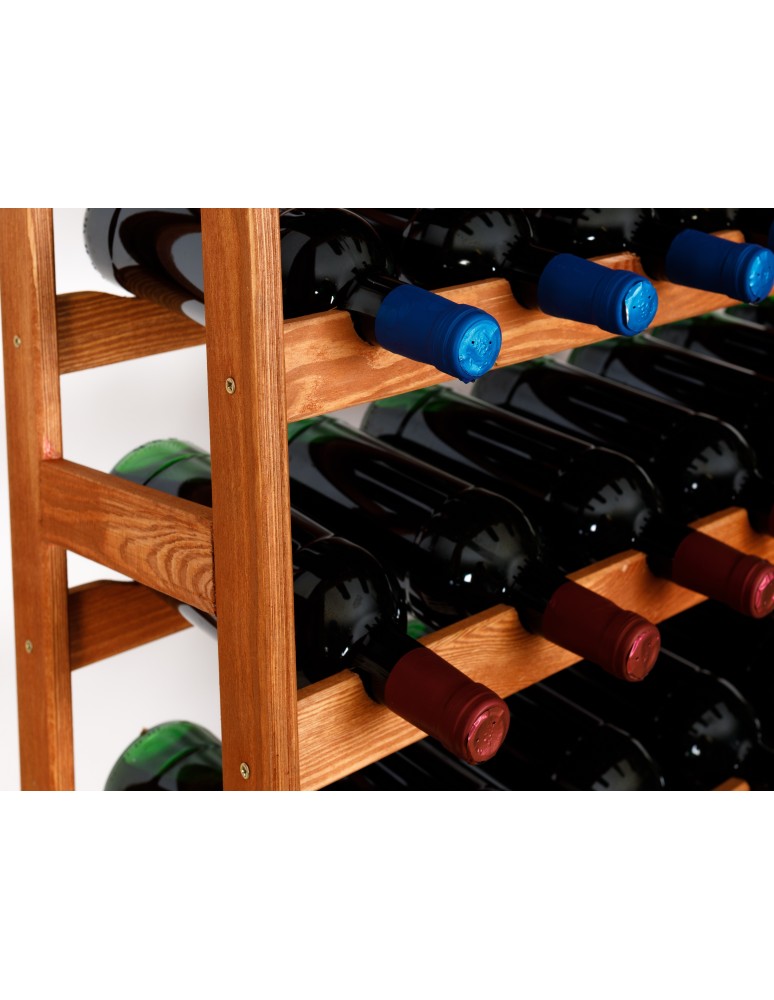 Otwarte regały alkoholowe RW-1 - Sosnowy regał na wino RW-1-16 ▪ W kolorze olchy - product MODO24.PL 5