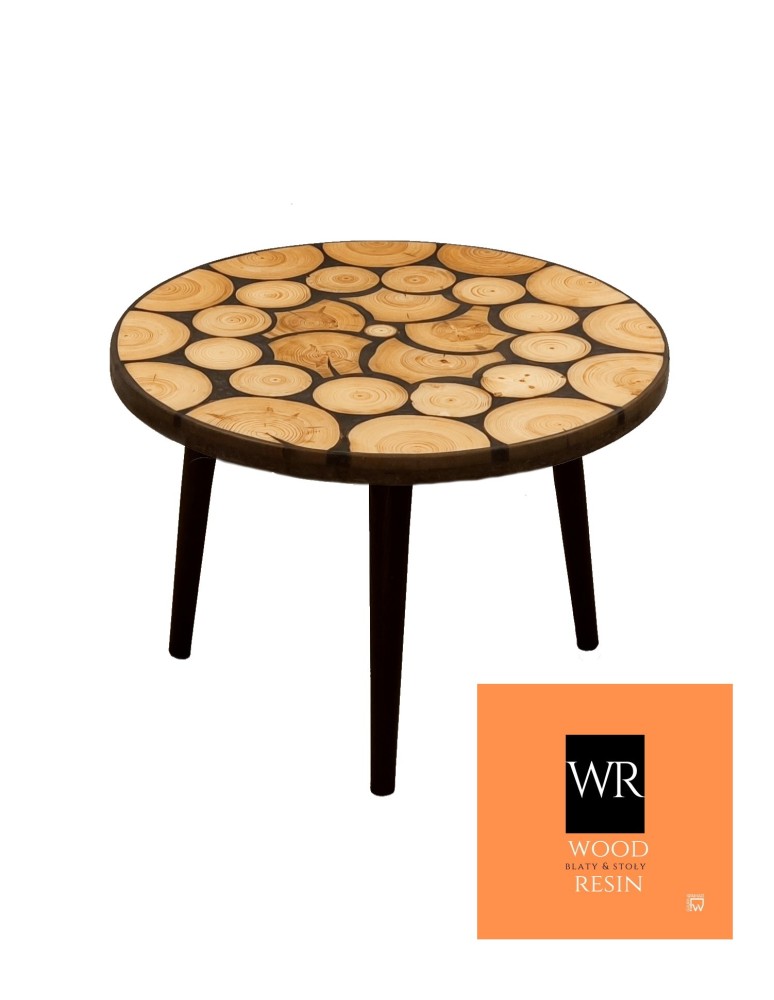 Stoły Marki Wood&Resin - Stolik lub Blat ⭖ Heart of Darkness ⭖ Wood & Resin ⭖ Unikat 071707 - produkt MODO24.PL 1