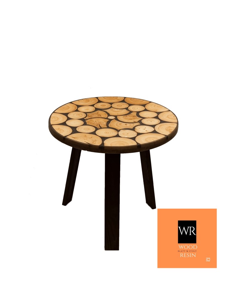 Stoły Marki Wood&Resin - Stolik lub Blat ⭖ Heart of Darkness ⭖ Wood & Resin ⭖ Unikat 071707 - produkt MODO24.PL 1