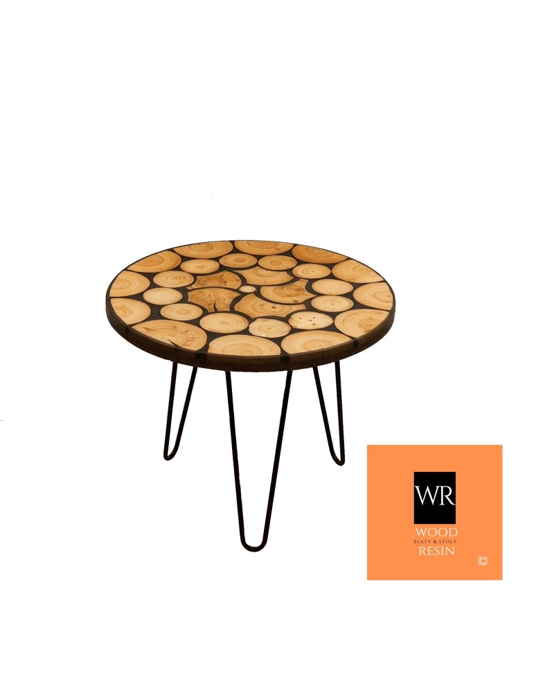 Stoły Marki Wood&Resin - Stolik lub Blat ⭖ Heart of Darkness ⭖ Wood & Resin ⭖ Unikat 071707 - produkt MODO24.PL 1