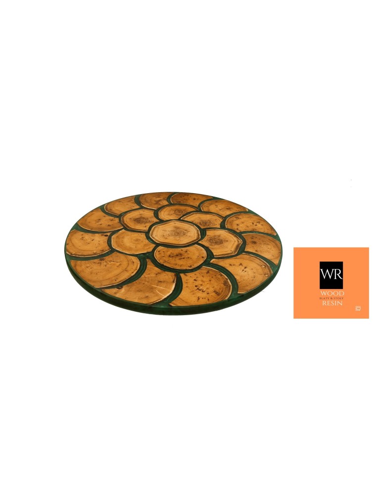 Stoły Marki Wood&Resin - Stolik lub Blat ⭖ Malachite Pond ⭖ Wood & Resin ⭖ Unikat 132513 - product MODO24.PL 2