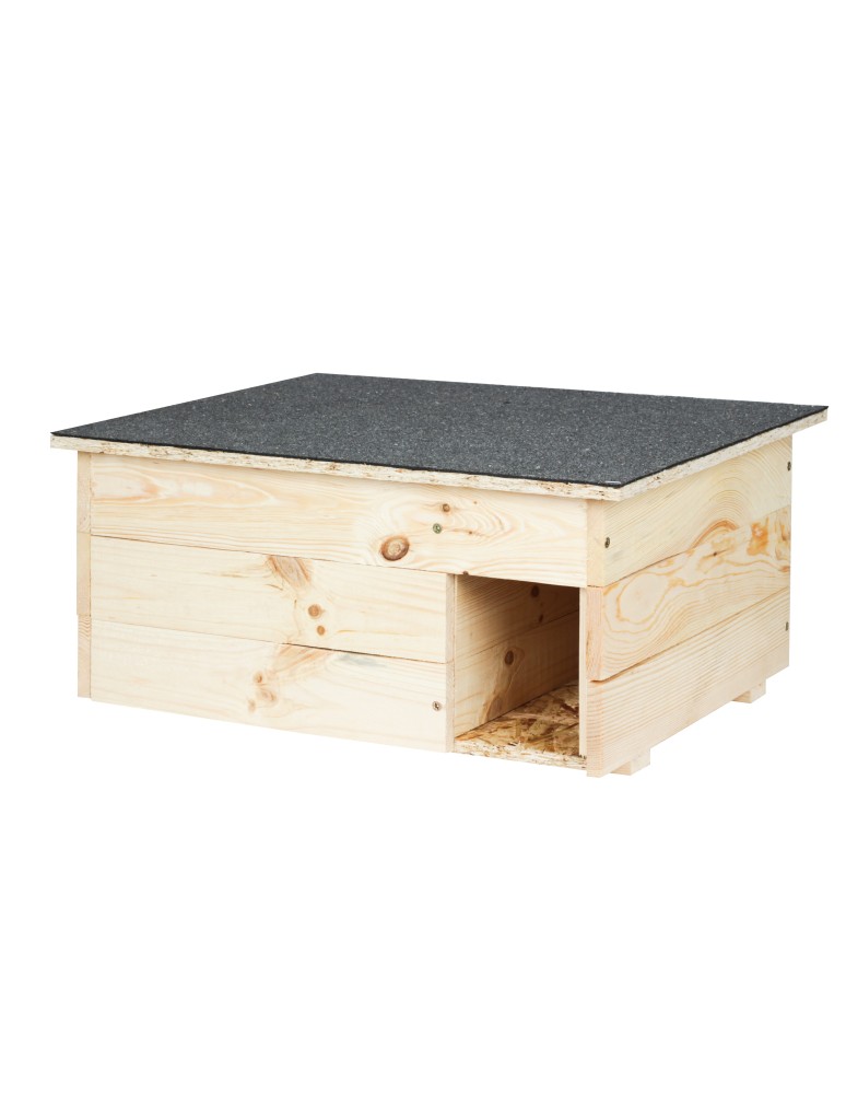 Hotele, Karmniki, Domki - Sosnowy Domek dla Jeża ⭖ Dwukomorowy ⭖ Izolowany Dach ⭖ Trzy kolory - produkt MODO24.PL 1