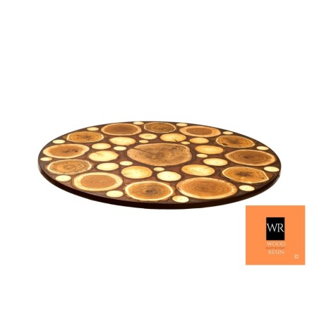 Okrągły Stolik lub Blat ⭖ Salty Chocolate ⭖ Średnica 78 cm ⭖ Żywica