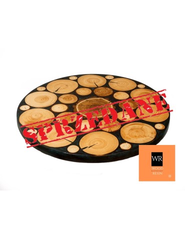 Stolik lub Blat  ⭖ Turquoise Islands ⭖ Wood & Resin ⭖ Unikat 103129