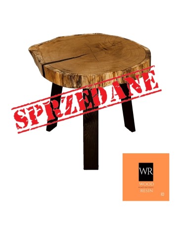 Stolik lub Blat Dębowy ⭖ Green Diamonds ⭖ Wood & Resin ⭖ Unikat 154024